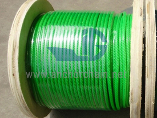 PVC bevonatú acél drótkötél